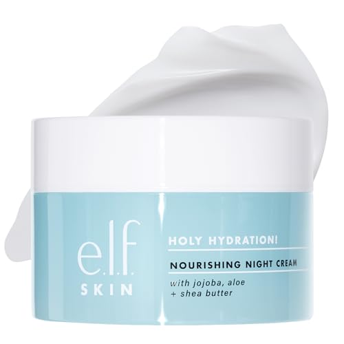 e.l.f. SKIN Holy Hydration! Nourishing Night Cream, Ultra-Hydrating Moisturizer, Infused with Shea Butter, Soothes Skin, 1.76 Oz (Packaging May Vary) Beauty and Personal Care e.l.f. Default Title