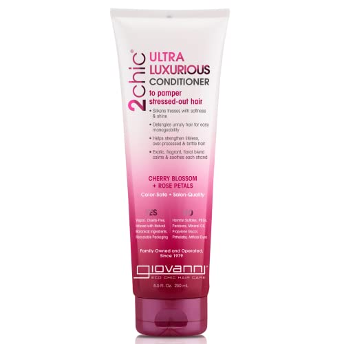 GIOVANNI 2chic Ultra-Luxurious Conditioner - Calms & Smooths Curly & Wavy Hair, Silkens Tresses, Strengthens Over Processed Hair, Helps Detangle