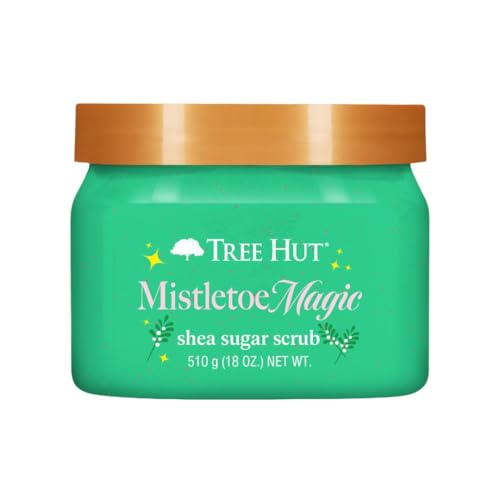 Tree Hut Mistletoe Magic Shea Sugar Scrub, Exfoliating & Hydrating Body Scrub with Shea Butter, Holiday Gift & Stocking Stuffer, 18 oz Beauty & Personal Care Tree Hut