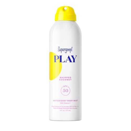 Supergoop! PLAY Antioxidant Body Mist w/Vitamin C - 6 fl oz - SPF 50 PA++++ Broad Spectrum Sunscreen - Body Spray - Great for Active Days - Whipped Beauty and Personal Care Supergoop! Default Title