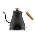 Bodum 27oz Bistro Gooseneck Electric Water Kettle, Pour Over Coffee & Tea, Stainless Steel, Matte Black