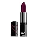 NYX PROFESSIONAL MAKEUP Shout Loud Satin Lipstick, Infused With Shea Butter - Into The Night (Deep Grape)