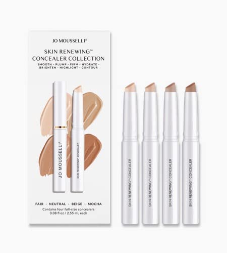 Xtreme Lashes Skin Renewing Cream Concealer Collection, Fair, Neutral, Beige, Mocha, 0.08 Fl Oz (Pack of 4), Face Makeup, All Skin Types, Medium