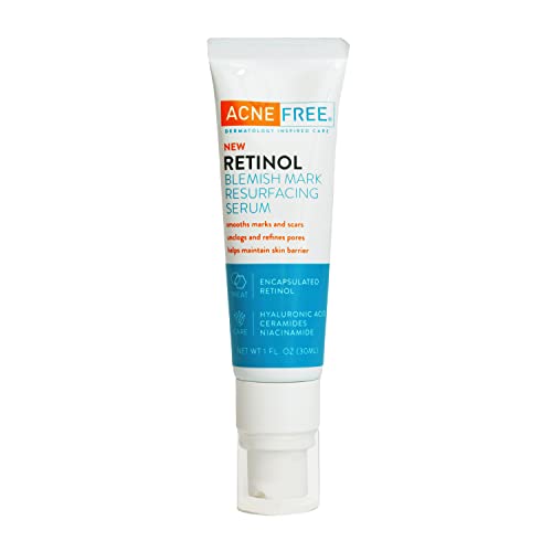 AcneFree Retinol Blemish Mark Resurfacing Serum with Hyaluronic Acid, and Niacinamide | Helps to Reduce the Appearance of Acne Marks | Redness Control