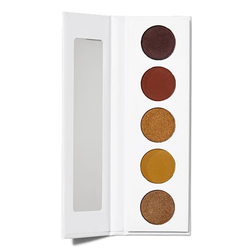 Well People Power Palette Eyeshadow, Five Long-wear, Hyper-pigmented Matte & Shimmer Shades For Intense Color, Vegan & Cruelty-free, Sepia