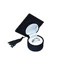 Amosfun Graduation Cap Shaped Ring Box Creative Jewelry Storage Box Ring Organizer Case Graduation for Celebration Party Supplies (Black)