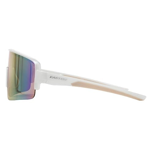 Easton Women's Semi-Rimless Shield Sunglasses, White, 135 mm