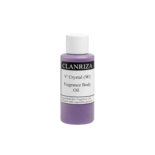 CLANRIZA 1 Fl Oz V' Crystal Natural Fragrance Body Oil, Long-Lasting Perfume Oil For Women, Scented Essential Body Oil for Daily Use, Lightweight