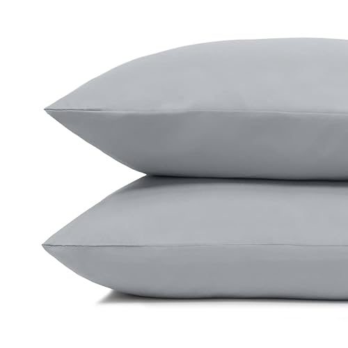 Jennifer Adams 2 Piece Microfiber Pillowcase Standard Size,Ultra Soft - Wrinkle & Fade Resistant (Graphite, Standard)