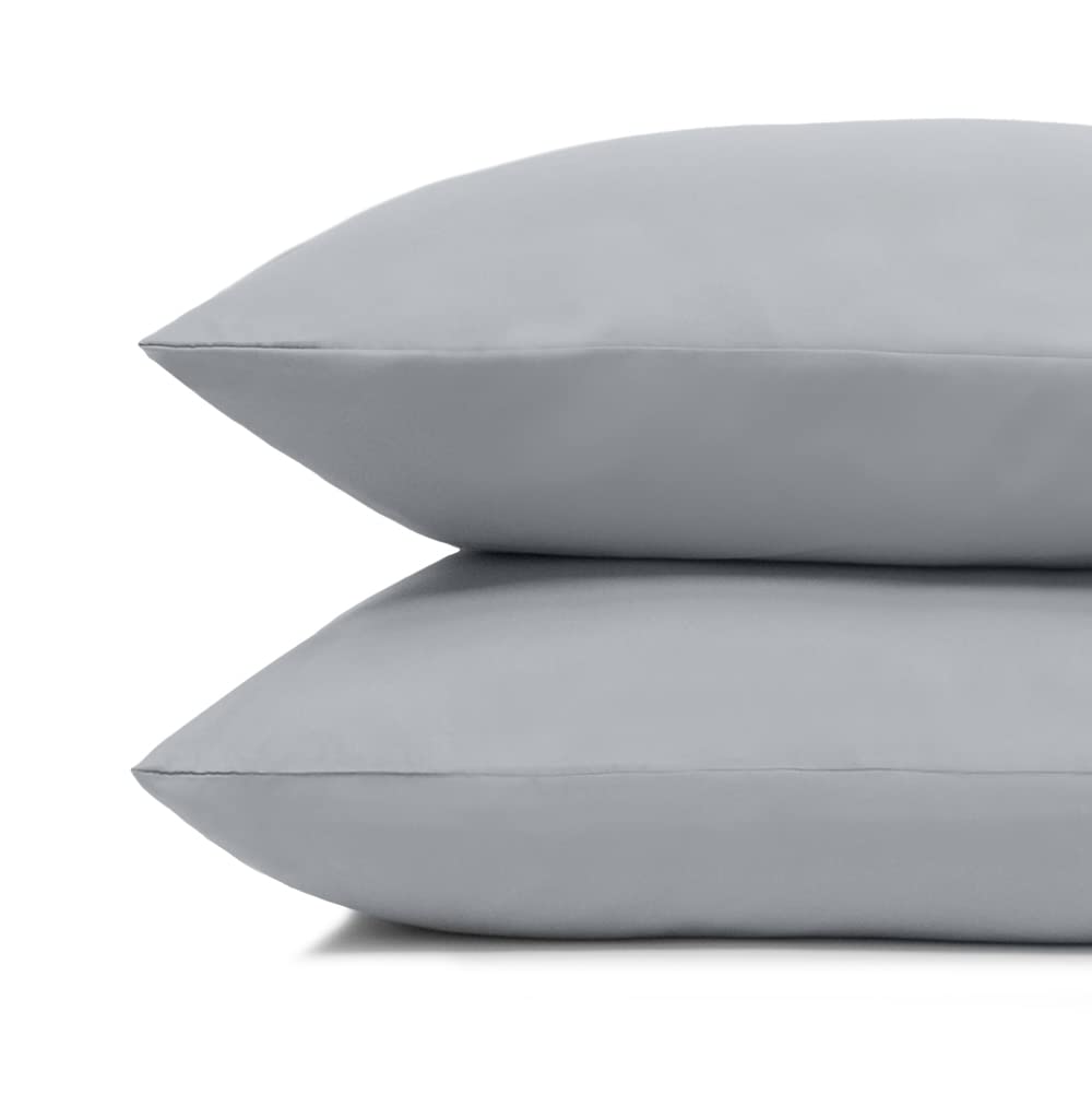 Jennifer Adams 2 Piece Microfiber Pillowcase Standard Size,Ultra Soft - Wrinkle & Fade Resistant (Graphite, Standard)