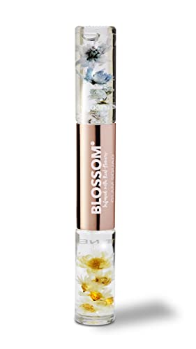 Blossom Lip Gloss & Roll On Perfume for Women, Glam Squad Double Sided Gift Set, Infused with Real Flowers, Bachelorette Gift, Made in USA 0.2oz