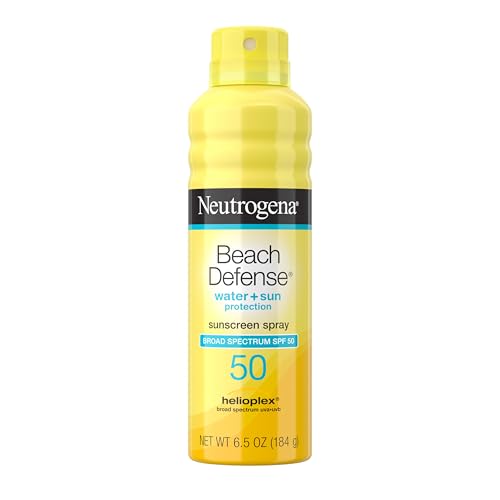 Neutrogena Beach Defense Sunscreen Spray SPF 50, Hawaii Reef Act 104 Compliant, Octinoxate & Oxybenzone Free, Broad Spectrum, Fast Absorbing