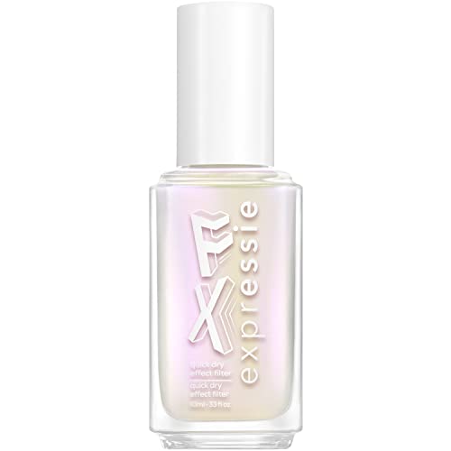 essie expressie quick dry nail polish, vegan formula, pearl finish top coat, Iced Out Fx Filter, 0.33 fl oz Beauty & Personal Care essie