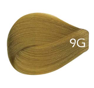 Vivitione Permanent Cream Color (9G Very Light Golden Blonde) 3oz. - 100% Grey Coverage, Long Lasting Shine, Made in Italy.