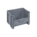 Quantum QGH700GY Stack Container for Warehouse Storage | Stackable Up to 6 Bins | (6) 1/4" Drill Hole for Drainage and Air Circulation | 15.25" x…