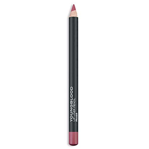 Youngblood Clean Luxury Cosmetics Lip Liner Pencil, Rose | Long Lasting Creamy Matte Lip Liner Pencil | Cruelty Free, Paraben Free, Gluten Free, Vegan