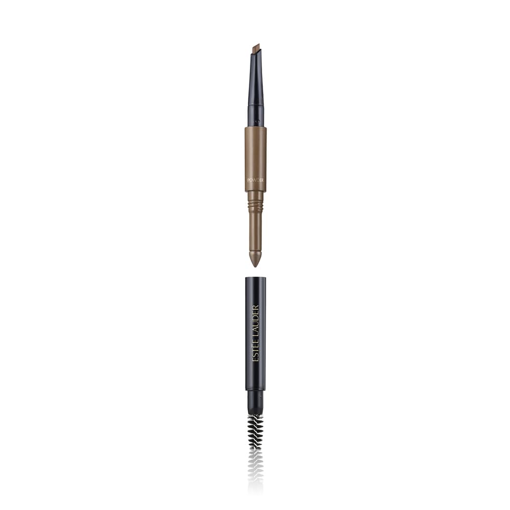 Estée Lauder The Brow Multi-Tasker 3-in-1 Tool | Eyebrow Pencil, Powder and Brush, 02 Light Brunette