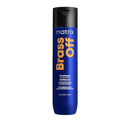 Matrix Brass Off Blue Shampoo | Refreshes, Tones & Neutralizes Brassy Tones | Color Depositing Shampoo | For Lightened Brunettes or Dark Blondes | Beauty and Personal Care MATRIX Default Title
