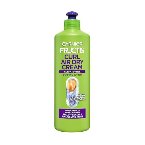 Garnier Fructis Curl Nourish Air Dry Cream XL Leave In Conditioner, Sulfate-Free Curl Defining Cream For Moisture and Frizz Control Waves, Curls, Beauty and Personal Care Garnier Default Title