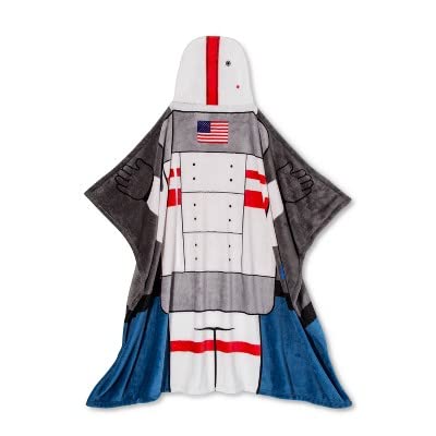 Space Cadet NASA Astronaut Hooded Throw Blanket for Kids, Toddlers - Bundle Including Astronaut Throw Blanket, Spaceship Stickers, and More (Space…