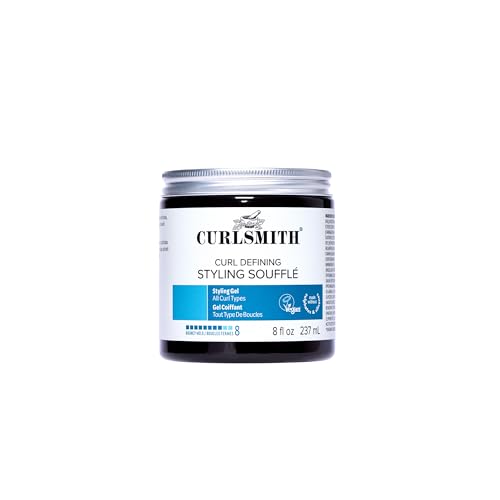 CURLSMITH - Curl Defining Styling Soufflé - Vegan Medium Hold Styling Gel for Wavy, Curly and Coily Hair (8oz)