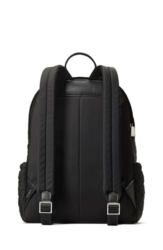 Kate Spade New York Womens Tilly Quilted Fabric Large Backpack, Black, One Size
