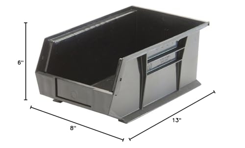 Quantum Storage QUS241 Ultra Stack and Hang Bins - 13-5/8" x 8-1/4" x 6" - 12 Pack