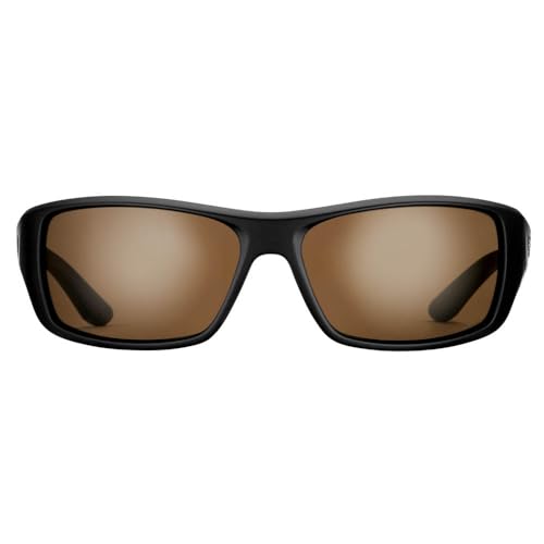 Flying Fisherman Triton Polarized Sunglasses with AcuTint UV Blocker for Fishing and Outdoor Sports, Matte Black Frames/Amber Lenses