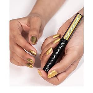 Gelish Chrome Stix Metallic Nail Art Powder: Gold holographic, 0.5g Beauty & Personal Care Gelish