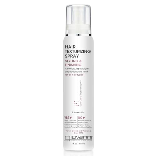GIOVANNI Hair Texturizing Spray - Flexible Hold, Controls and Defines Hairstyles, Improves Hair Texture, Smooths Frizz, For All Hair Types - 7 oz