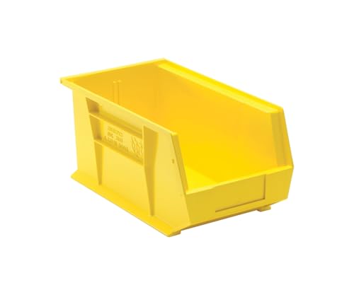 QUANTUM STORAGE SYSTEMS Ultra QUS240YLCS Solid Part Organizer Yellow Bins 15" L x 9" W x 7" H 12 Pack