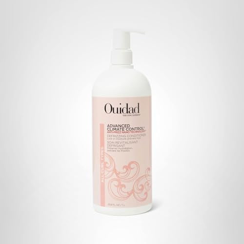 Ouidad Advanced Climate Control Defrizzing Conditioner - 33.8 fl oz, Anti-Frizz Nano Technology, Locks In Moisture, Protects Curls from Heat, Safe
