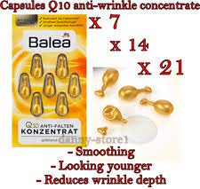 3 Packs of Balea Q10 Anti-Wrinkle Concentrate Serum “21 Capsules”