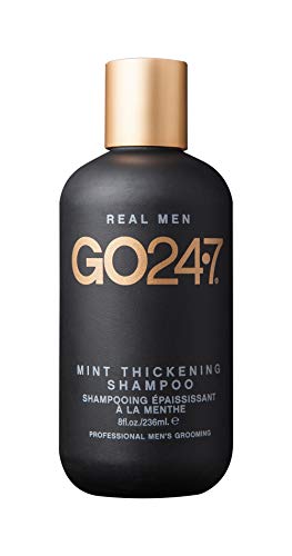 GO247 Mint Thickening Shampoo - Invigorating Daily Cleanser for Thinning Hair - Stimulates Scalp with Peppermint Oil - Boosts Volume & Thickness