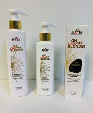 It&ly Oh My Blonde Shampoo 6.76oz, Conditioner 8.45oz, Cool Blonde Spray 5.07oz Trio