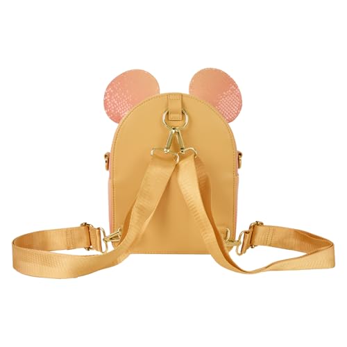 Loungefly Mickey Mouse Glitter Sequin Convertible Mini Backpack & Crossbody Bag