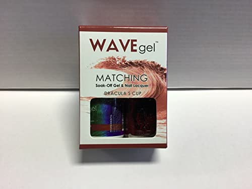 WAVEGEL Soak-0ff Gel & Nail Lacquer Matching Duo Set - Dracula's Cup - W0352-0352 I 0.5 Oz Beauty & Personal Care WAVE gel