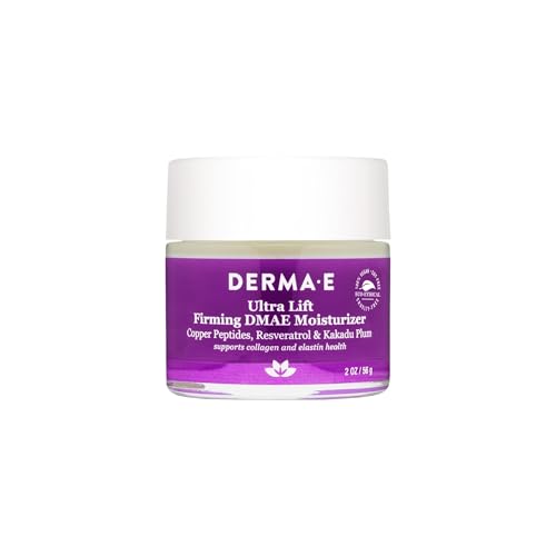 Derma E Firming DMAE Moisturizer - Copper Peptides, Resveratrol & Kakadu Plum - Supports Collagen and Elastin Health- Vegan Facial Skin Care, 2oz