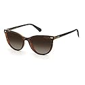 Polaroid Sunglasses Women's PLD 4107/S Cat Eye Sunglasses, Havana/Polarized Brown Gradient, 52mm, 18mm