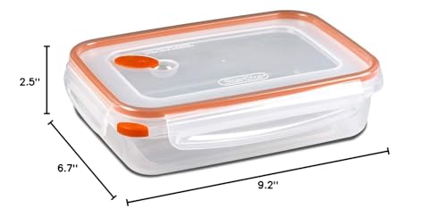 STERILITE 3211106 5.8C RectFood Container, 1 EA, Plastic