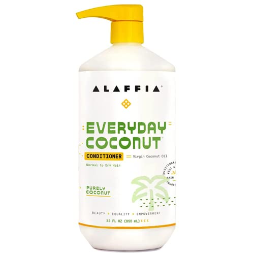 Alaffia EveryDay Coconut Conditioner, Ultra Hydrating Conditioner for Normal to Dry Hair. Made with Fair Trade Coconut Oil and Ginger. Cruelty Free