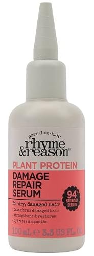 R R Rhyme & Reason Damage Repair Hair Serum 3.3 Fl Oz. For Dry & Damaged Hair. Reduce Hair Breakage. (1 Pack)
