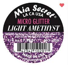 Mia Secret Professional Nail System Micro Glitter - .25 oz (Light Amethyst)