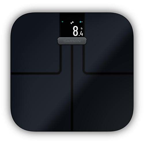 Garmin Index S2, Smart Scale with Wireless Connectivity, Measure Body Fat, Muscle, Bone Mass, Body Water and More, Black (Renewed) (Renewed)