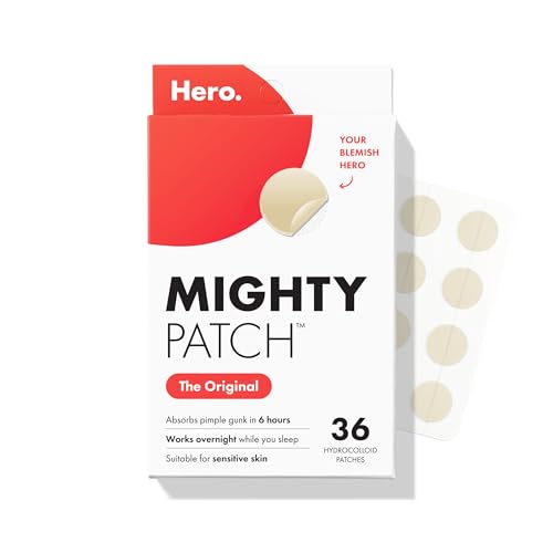 Mighty Patch Hero Cosmetics Original Nighttime Acne Pimple Patches, 36 Ct Beauty and Personal Care Mighty Patch Default Title