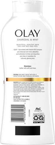 Olay Cleansing Infusion Charcoal + Mint Body Wash, 22 oz