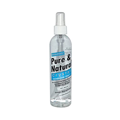 Thai Deodorant Stone Pure & Natural Crystal Pump, Deodorant Mist - 8 Oz