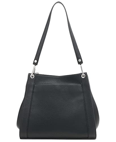 Calvin Klein Reyna Novelty Triple Compartment Shoulder Bag, Black/Silver Combo