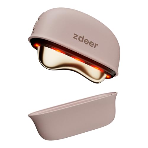 ZDEER GS5 Brass Electric Heated Gua Sha Facial Sculpting Tool with Vibration, Women's Facial Massager, LED Red Light Therapy for Neck & Face, Skin Beauty and Personal Care ZDEER Default Title