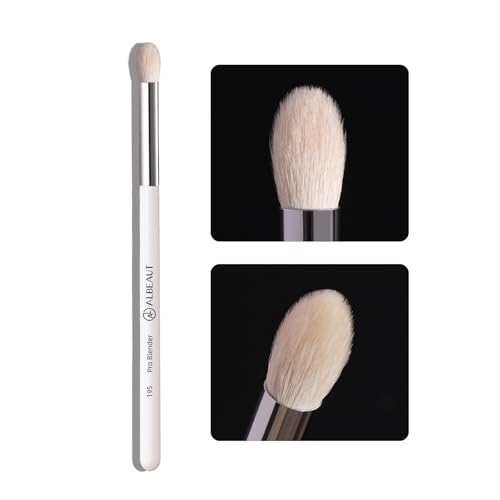 Albeaut Tapered Eye Shadow Brush, Medium Powder Eyeshadow Blending Brush for Crease, Fluffy Eye Makeup Tool for Women and Girls (195 Pro Blender)